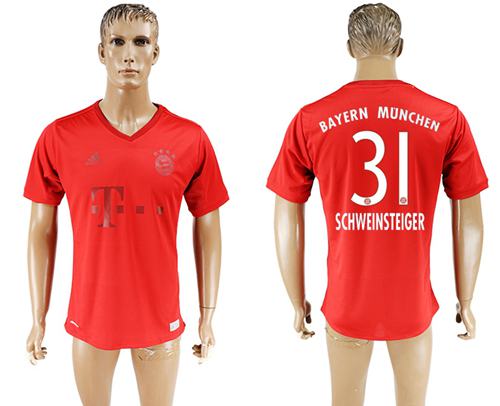 Bayern Munchen #31 Schweinsteiger Marine Environmental Protection Home Soccer Club Jersey